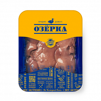 УТКА печень Озерка лоток стрейч 500-600 г * 12 шт зам ОЗЕРКА Россия РОССИЯ