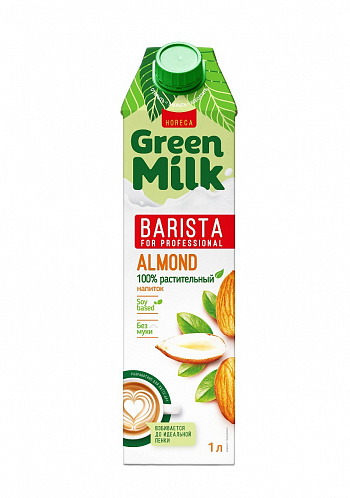 картинка Напиток миндальный на соевой основе Green Milk Barista 1л *12шт от магазина Meridian