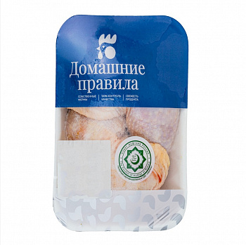 КУРИЦА окорочок без хребта лоток ср. вес 600 г * 10 шт зам Халяль ДОМАШНИЕ ПРАВИЛА Россия РОССИЯ