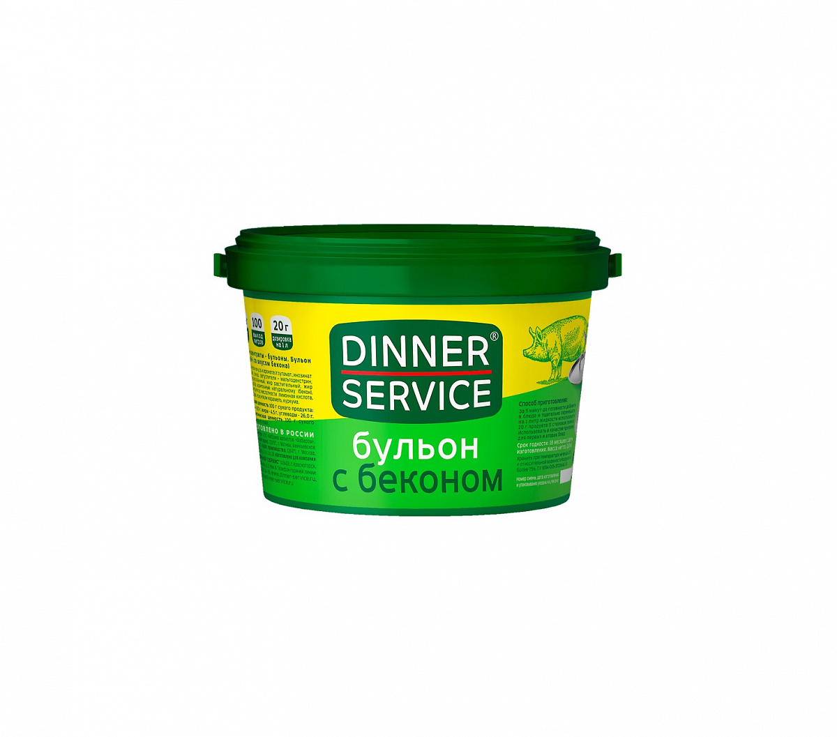 БУЛЬОН бекон сухой 2 кг * 4 шт DINNER SERVICE Россия РОССИЯ