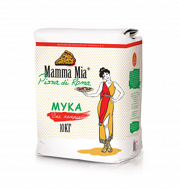 картинка Мука Mamma Mia Pizza di Roma из мягких сортов пшеницы 10кг, сильная белый от магазина Meridian