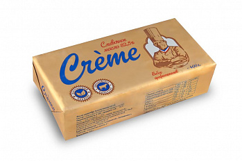 МАСЛО сливочное традиционное 82,5% 400 г * 12 шт CREME Россия РОССИЯ
