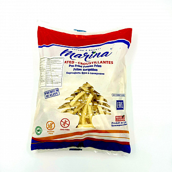 КАРТОФЕЛЬ ФРИ 9x9 в панировке с кожурой 2,5 кг * 4 шт зам MARINA Ливан Ливан