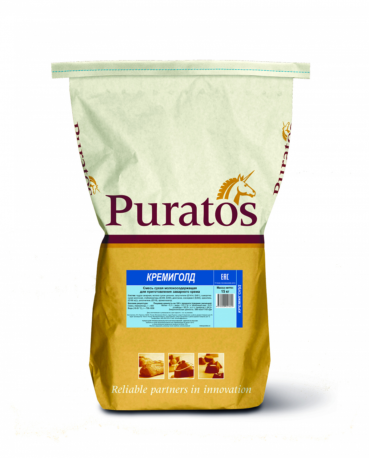 СМЕСЬ сухая Кремиголд 15 кг PURATOS Россия Россия