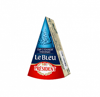 СЫР мягкий с голубой плесенью Le Bleu 55% 100 г * 10 шт PRESIDENT Россия РОССИЯ
