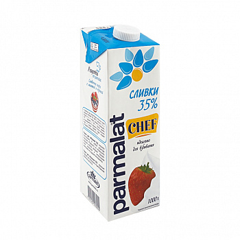 картинка Сливки 35% parmalat (Пармалат). Продукт сливочный "Сливки для взбивания" ультрапастеризованный 35%, 1 л * 12 шт от магазина Meridian